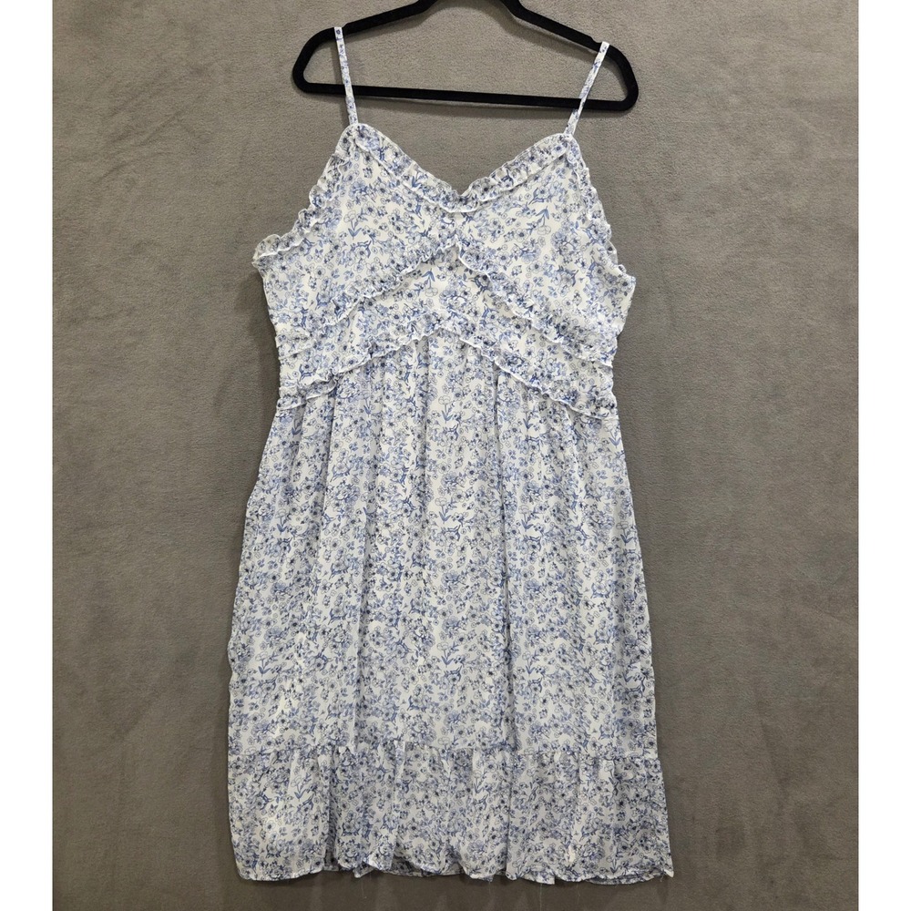 Babydoll Floral Cami Dress Women Size XXL Ruffle Cottagecore Boho Coquette